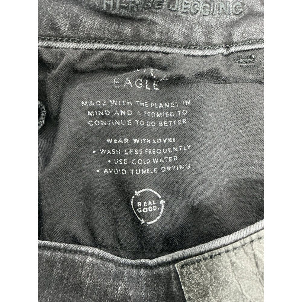 Womans American Eagle Dream Stretch Black Jeans 10 L - Picture 4 of 7